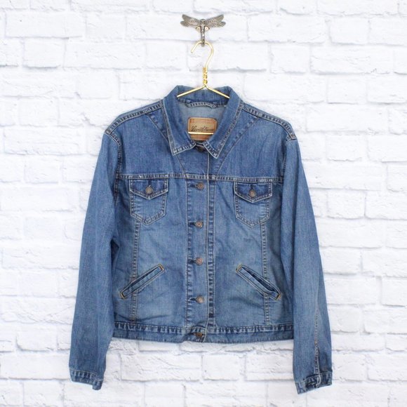 Levi's Jackets & Blazers - LEVI'S Blue Washed Button Down Streetwear Denim Jeans Jacket Size S